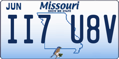 MO license plate II7U8V