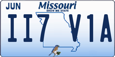 MO license plate II7V1A