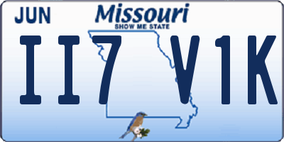 MO license plate II7V1K