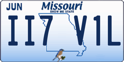 MO license plate II7V1L
