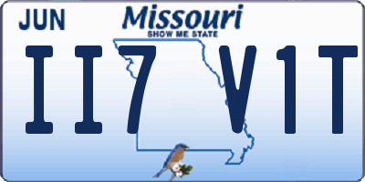 MO license plate II7V1T