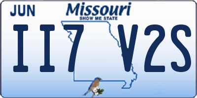 MO license plate II7V2S