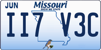 MO license plate II7V3C