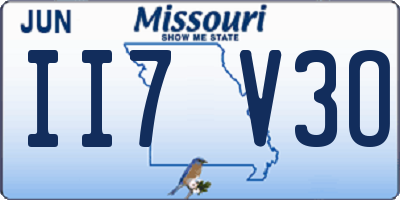 MO license plate II7V3O