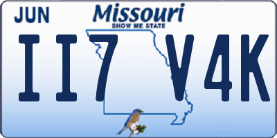 MO license plate II7V4K