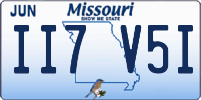 MO license plate II7V5I