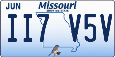 MO license plate II7V5V