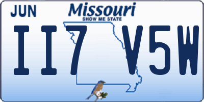 MO license plate II7V5W