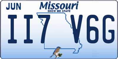 MO license plate II7V6G