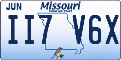 MO license plate II7V6X