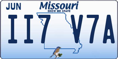 MO license plate II7V7A