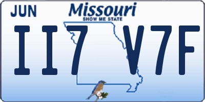 MO license plate II7V7F