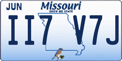 MO license plate II7V7J