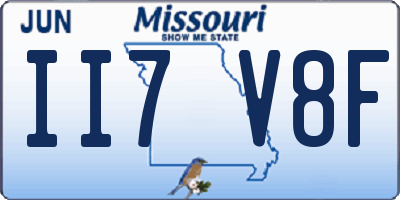 MO license plate II7V8F