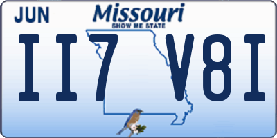 MO license plate II7V8I