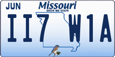 MO license plate II7W1A
