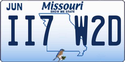 MO license plate II7W2D