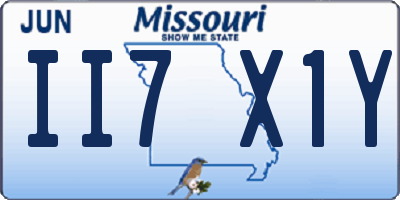 MO license plate II7X1Y