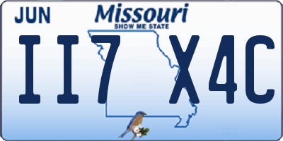 MO license plate II7X4C