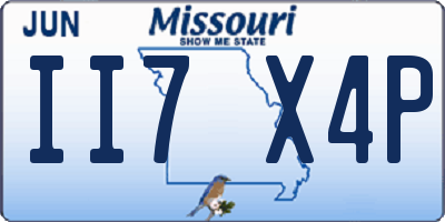 MO license plate II7X4P
