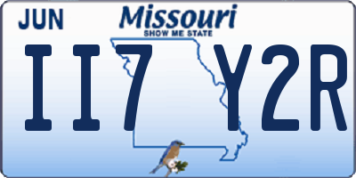 MO license plate II7Y2R
