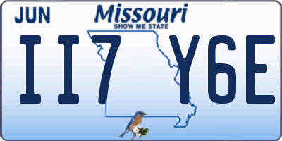 MO license plate II7Y6E