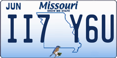 MO license plate II7Y6U
