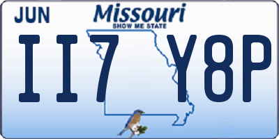 MO license plate II7Y8P