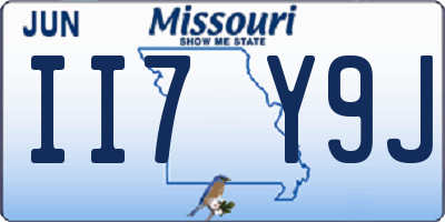 MO license plate II7Y9J
