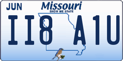 MO license plate II8A1U