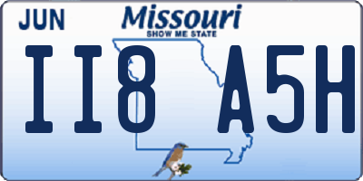 MO license plate II8A5H