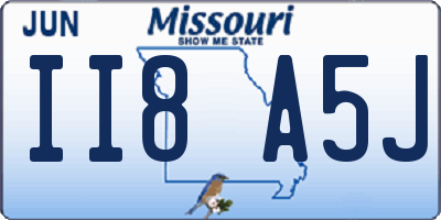 MO license plate II8A5J