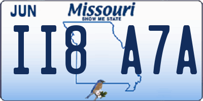 MO license plate II8A7A