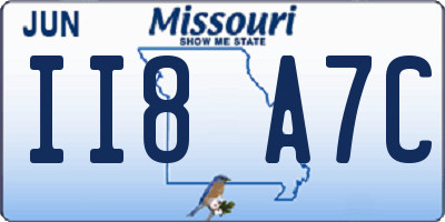 MO license plate II8A7C