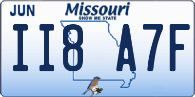 MO license plate II8A7F