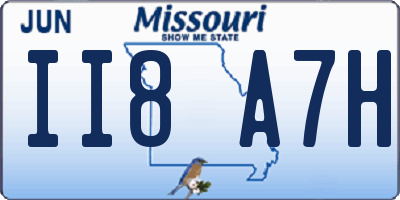 MO license plate II8A7H