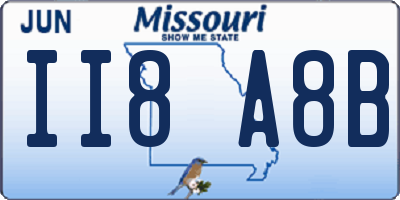 MO license plate II8A8B