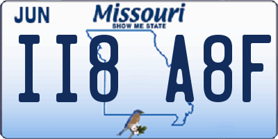 MO license plate II8A8F