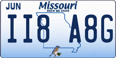MO license plate II8A8G