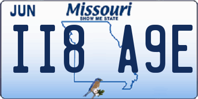 MO license plate II8A9E
