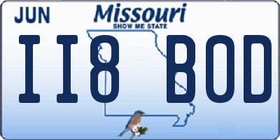 MO license plate II8B0D