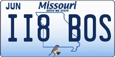 MO license plate II8B0S