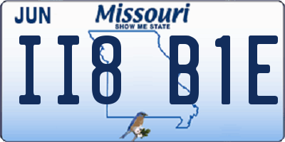 MO license plate II8B1E