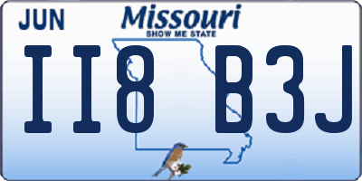 MO license plate II8B3J