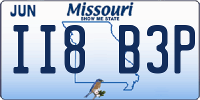 MO license plate II8B3P