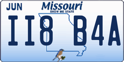 MO license plate II8B4A