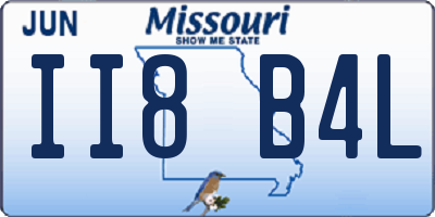MO license plate II8B4L