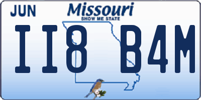 MO license plate II8B4M