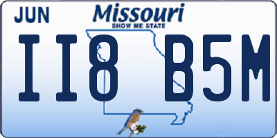 MO license plate II8B5M