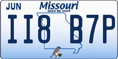 MO license plate II8B7P